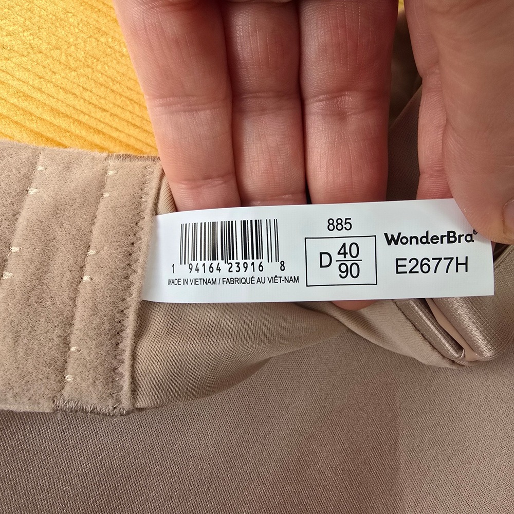 Wonderbra 2 Ways to Wear Underwire Bra 40D Beige Mesh Trim Minimalist E2677H - Picture 10 of 14